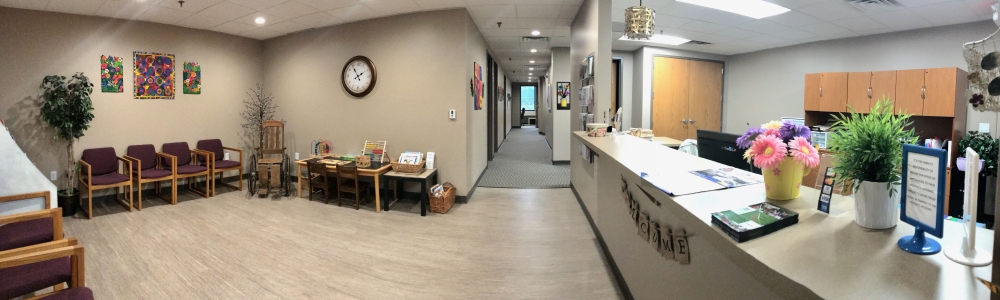 Welcoming waiting room at Pediatric Rehabilitation Medicine Associates Milwaukee clinic